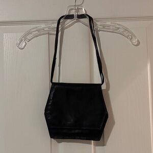 Neiman Marcus Black Leather Shoulder/Crossbody Bag
